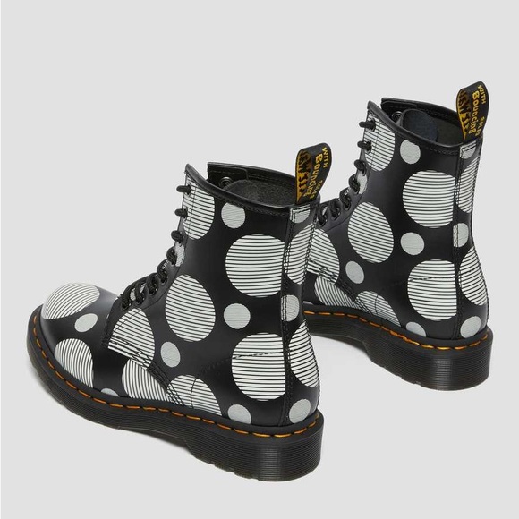 NIB Women’s Size 6 Dr. Martens 1460 Polka Dot Smooth Leather 8-Eye Lace Boots - Picture 2 of 14